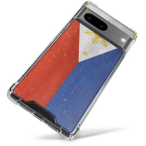 Philippines Flag Distressed Google Pixel 8 Clear Case